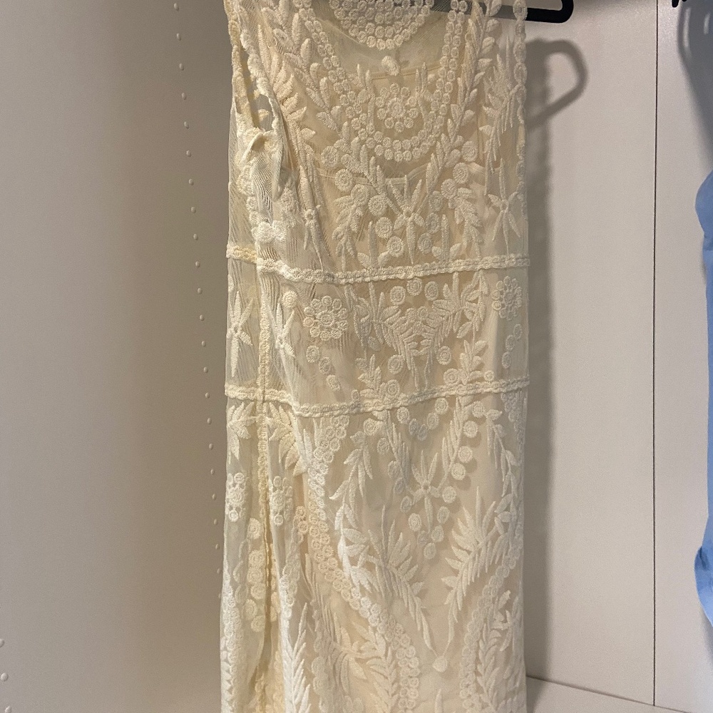 Express lace slip dress